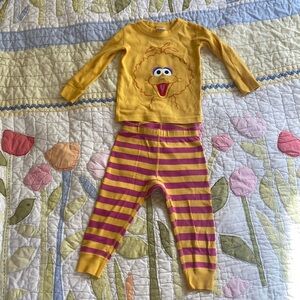 Hanna Andersson 2T Big Bird Pajamas